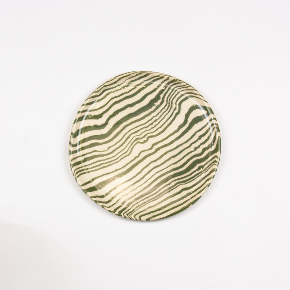 Emerald Green & White Marble Ceramic Side Plate